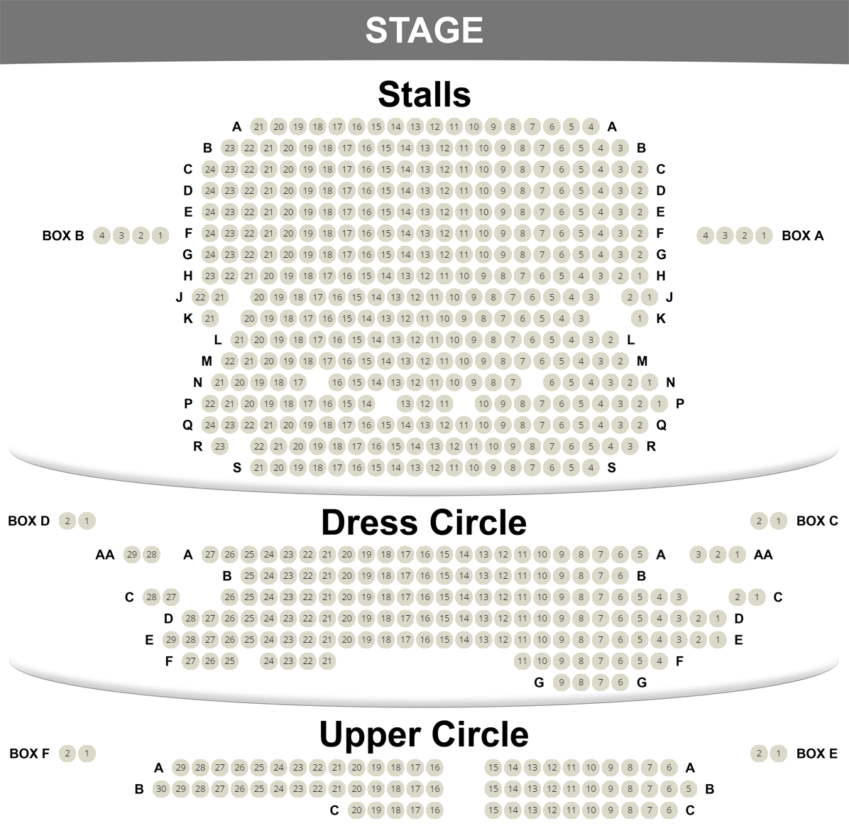 Criterion Seating Chart